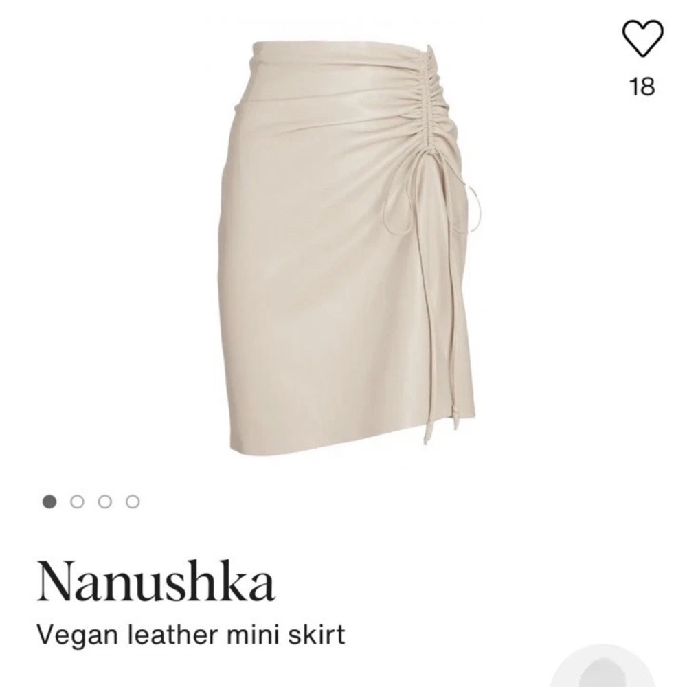 Nanushka Cream Vegan Leather Mini Skirt Style Zow